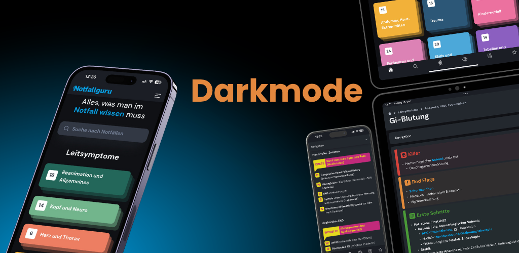 Notfallguru-App mit Darkmode!