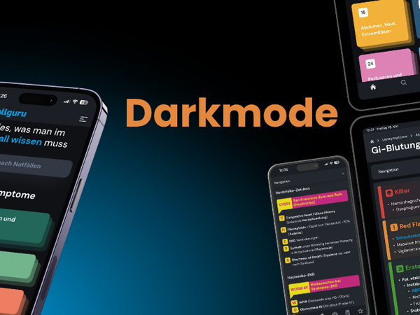 Notfallguru-App mit Darkmode!